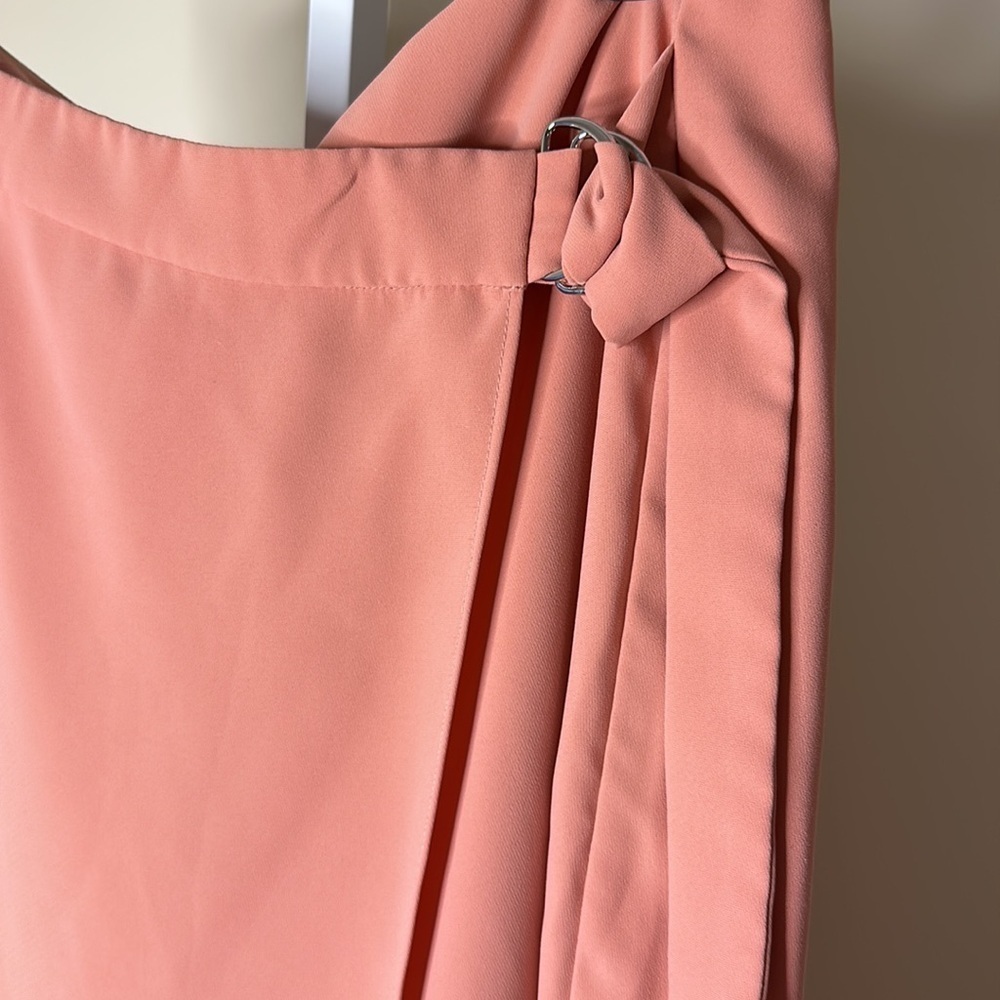 Amanda Uprichard Wrap Front Trousers Pale Pink - Picture 4 of 8